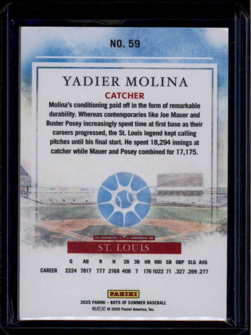 2025 Panini Boys of Summer 59 Yadier Molina 212/249