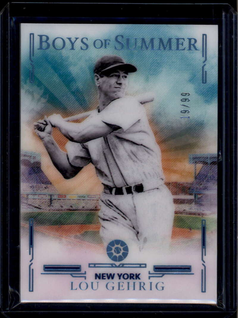 2025 Panini Boys of Summer Blue 30 Lou Gehrig 19/99