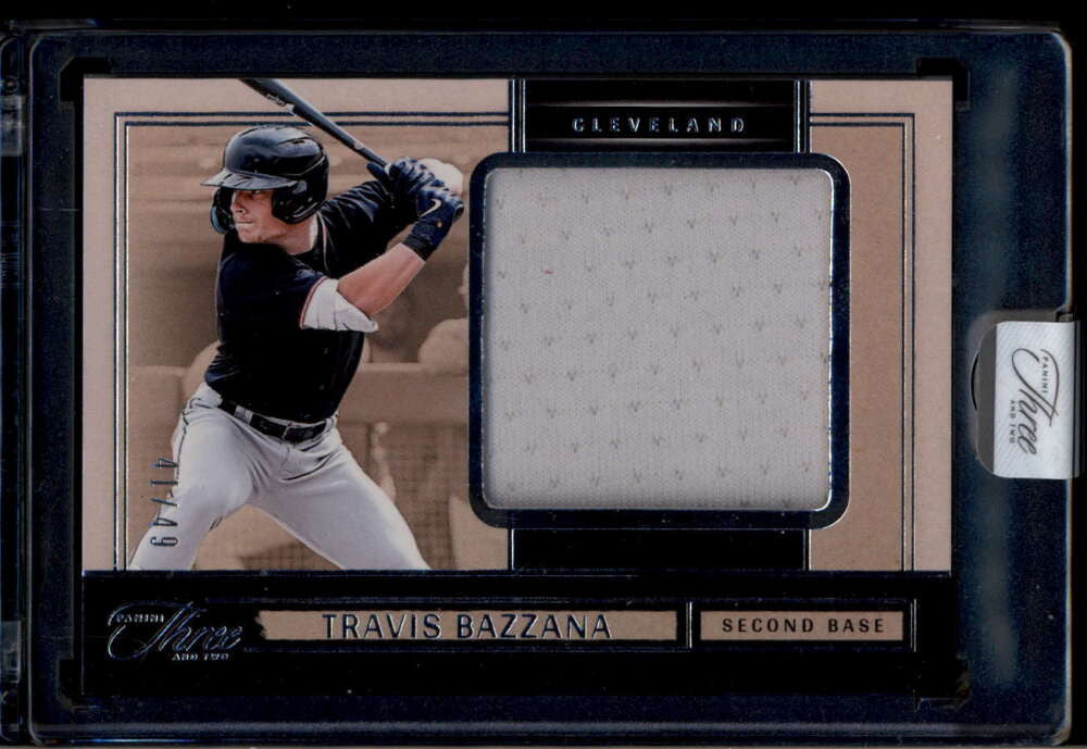 SOLD 174531 2025 Panini Three and Two Prospect Swatches Travis Bazzana Rookie Jersey 41/49