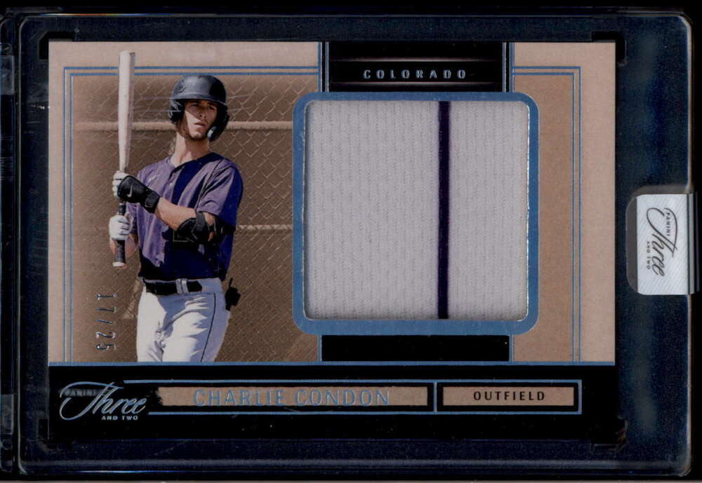 2025 Panini Three and Two Prospect Swatches Silver Charlie Condon RC Jersey /25