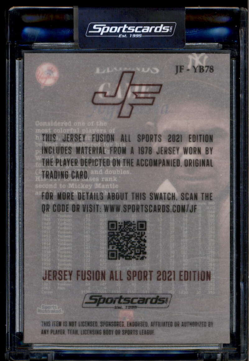 2021 Jersey Fusion All Sports Edition jfyb78 Yogi Berra Jersey