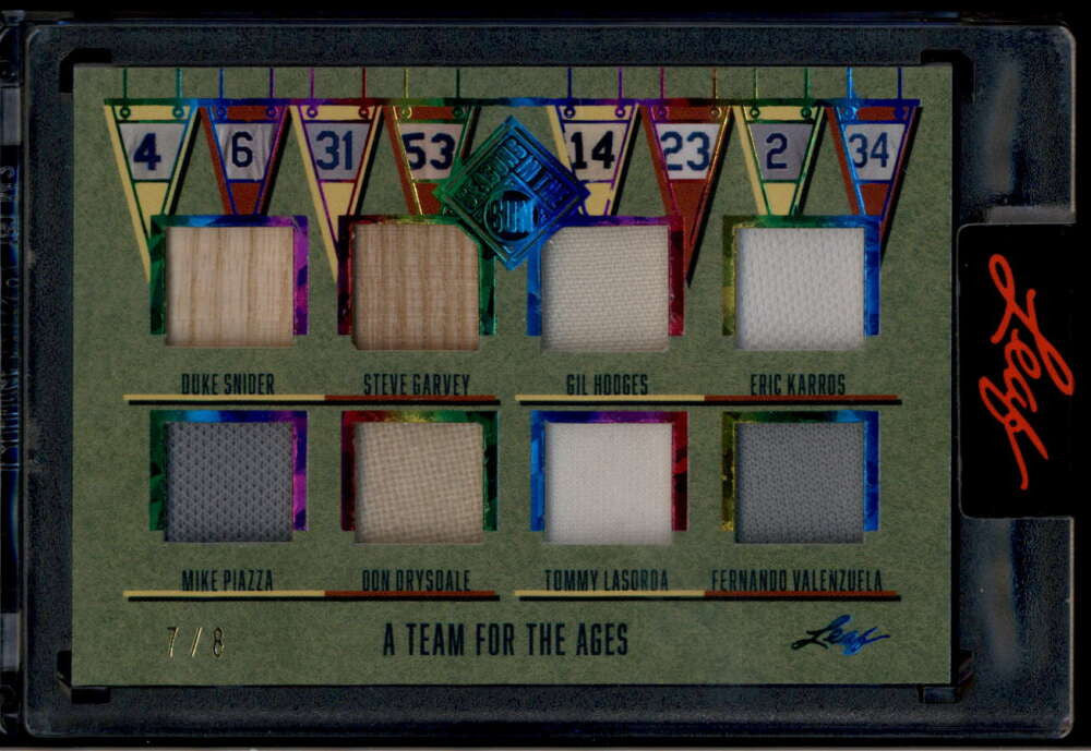 2025 Seasons in Sun Team for Ages Dodgers Piazza Snider Drysdale Bat Jersey 7/8