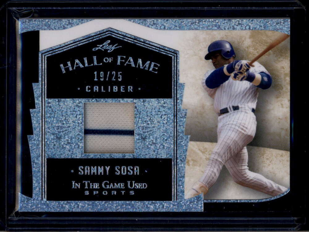 2022 ITG Used Sports Hall Fame Caliber Materials Silver Sammy Sosa Jersey 19/25