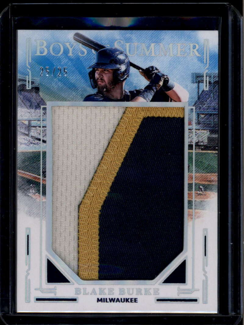 SOLD 174567 2025 Panini Boys of Summer Jumbo Prospect Materials 42 Blake Burke RC Patch /25