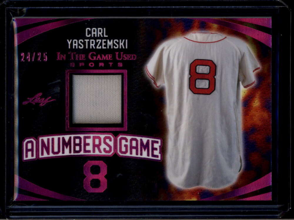 2024 In the Game Sports A Numbers Game Pink ang04 Carl Yastrzemski Jersey 24/35