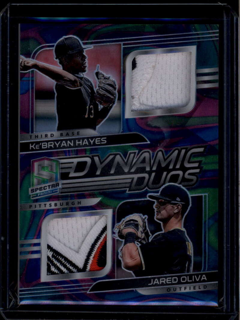 2021 Panini Spectra Dynamic Duos Marble Oliva Ke'Bryan Hayes RC Dual Patch 3/5