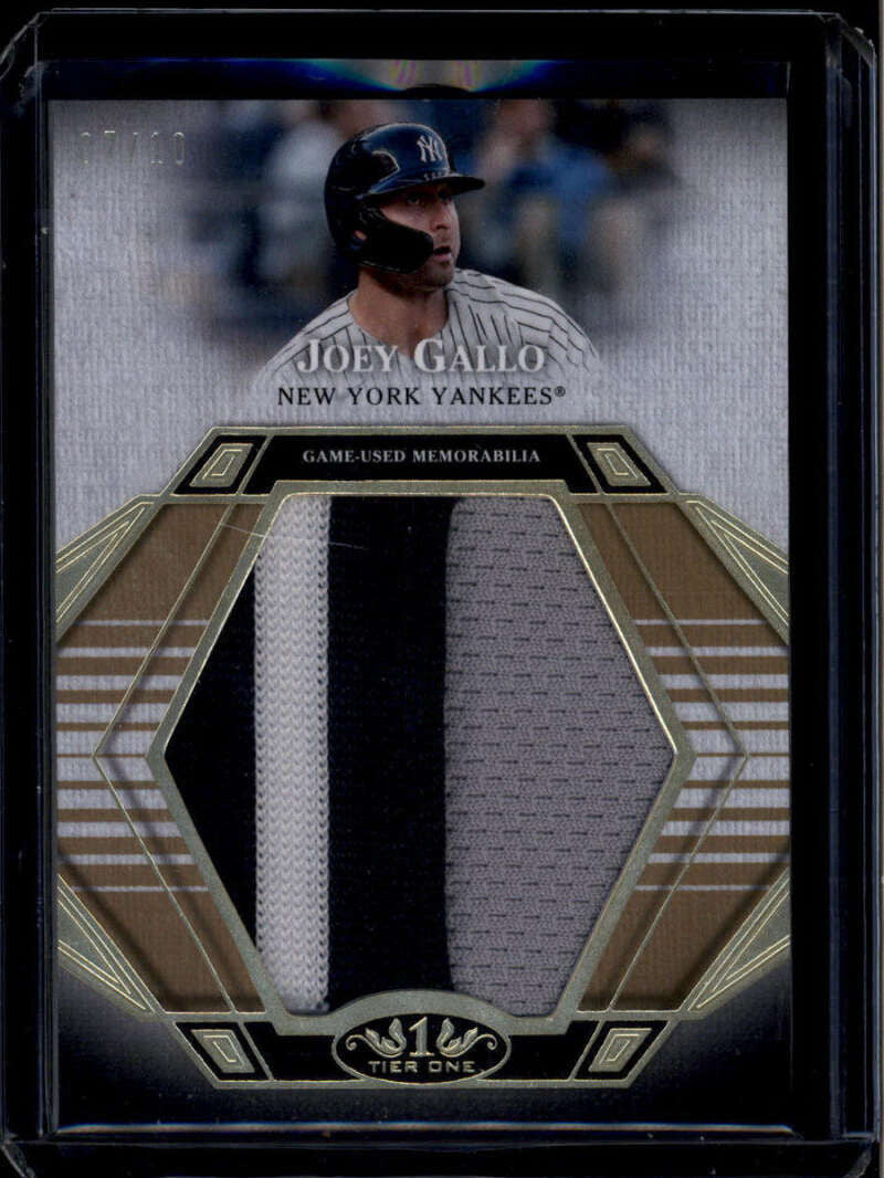 SOLD 174573 2022 Topps Tier One Prodigious Patches PPRJG Joey Gallo Jumbo Patch 7/10