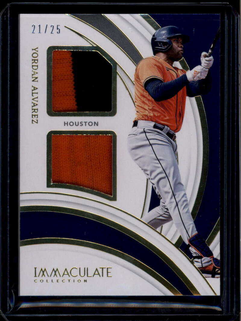 SOLD 174574 2022 Immaculate Collection Materials Socks Yordan Alvarez Dual Sock Patch 21/25