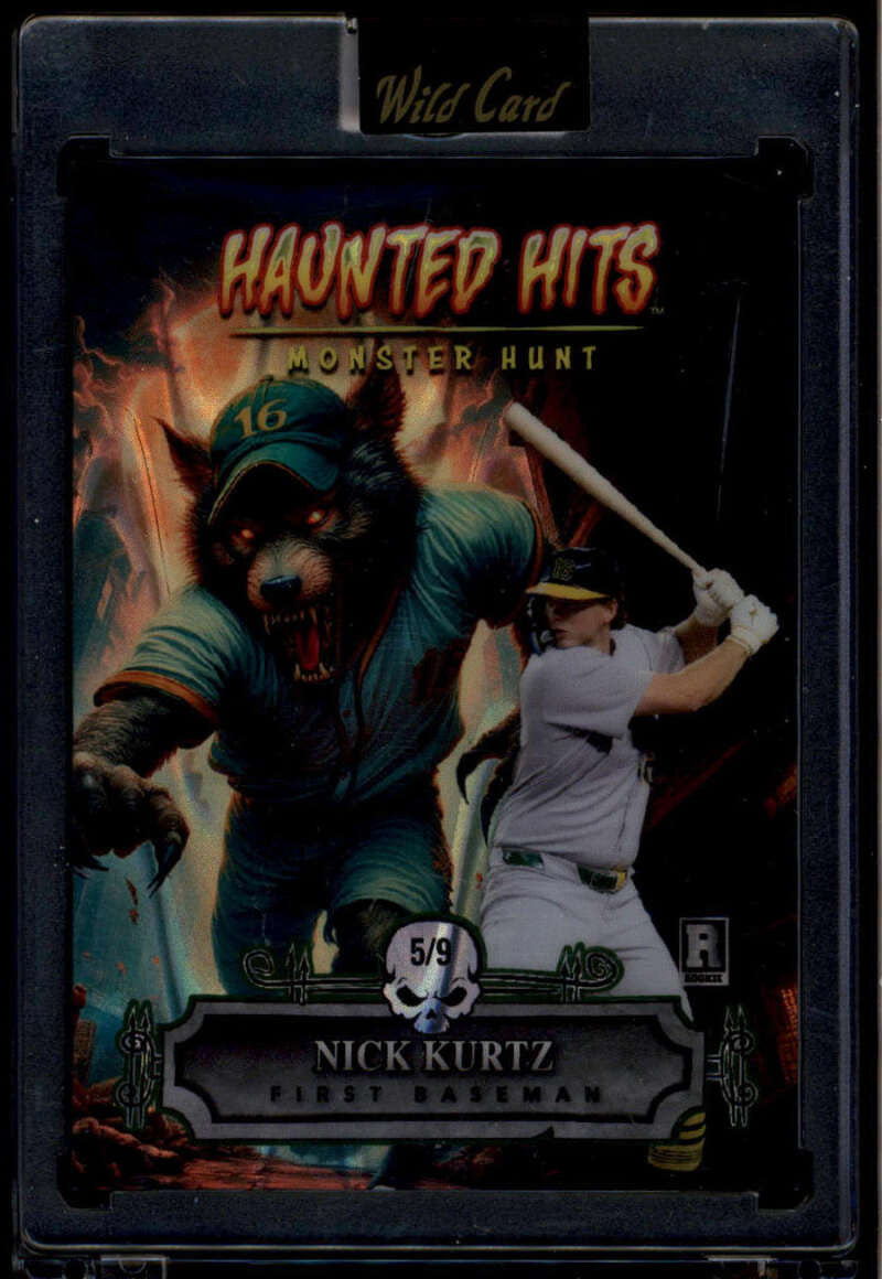 2025 Wild Card Haunted Hits Monster Hunter Werewolf HHJWWNK Nick Kurtz RC 5/9