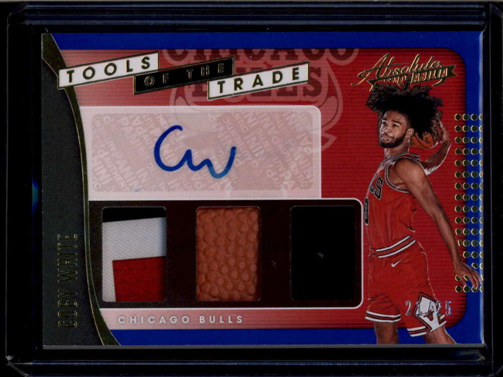 2019-20 Absolute Tools of the Trade 6 Coby White RC Triple Ball Patch Auto 21/25
