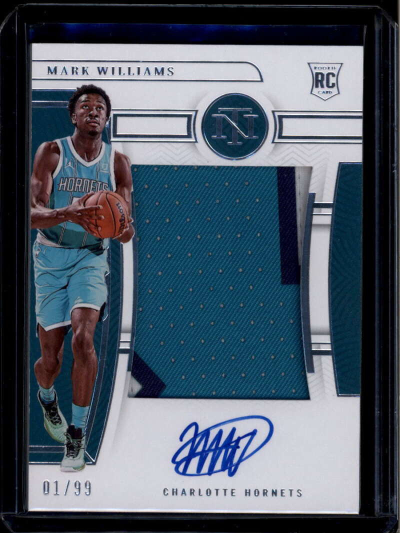 2022-23 Panini National Treasures 115 Mark Williams Rookie Patch Auto 1/99