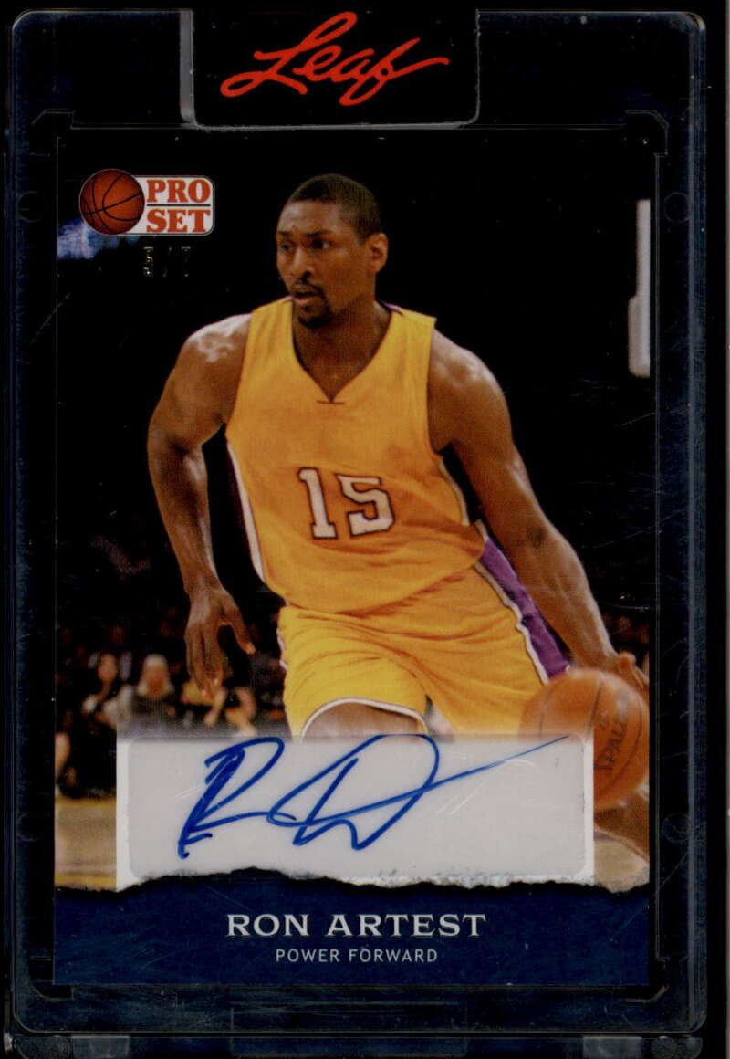 2022 Leaf Pro Set Navy Blue psara1 Ron Artest Metta World Peace Auto 5/7