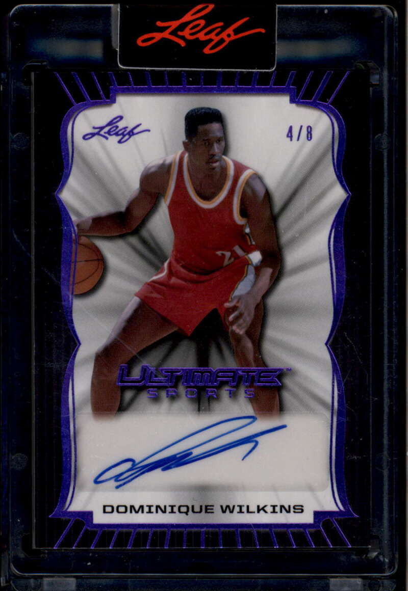 2024 Leaf Ultimate Sports Ultimate Signature Purple Dominique Wilkins Auto 4/8