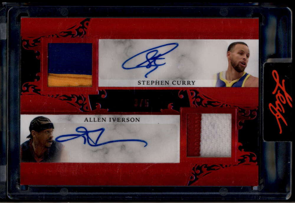 2023 Leaf Superlative Signature Memorabilia Curry Iverson Dual Patch Auto 3/5