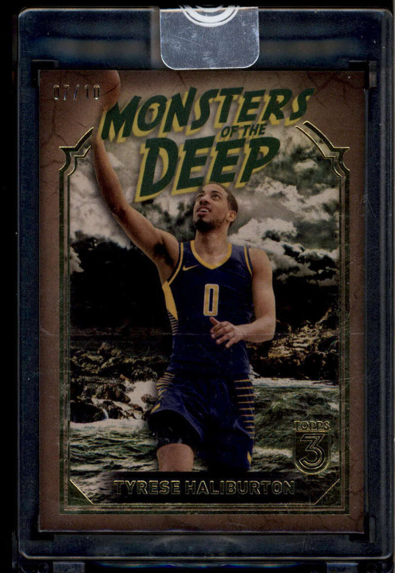 2023-24 Topps 3 Monsters of the Deep Gold md9 Tyrese Haliburton 7/10