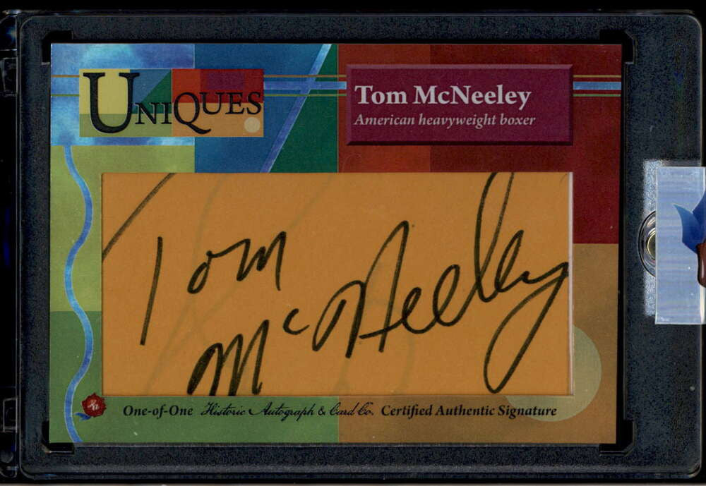 2025 Historic Autographs Uniques Tom McNeeley Cut Auto 1/1 Heavyweight Boxer