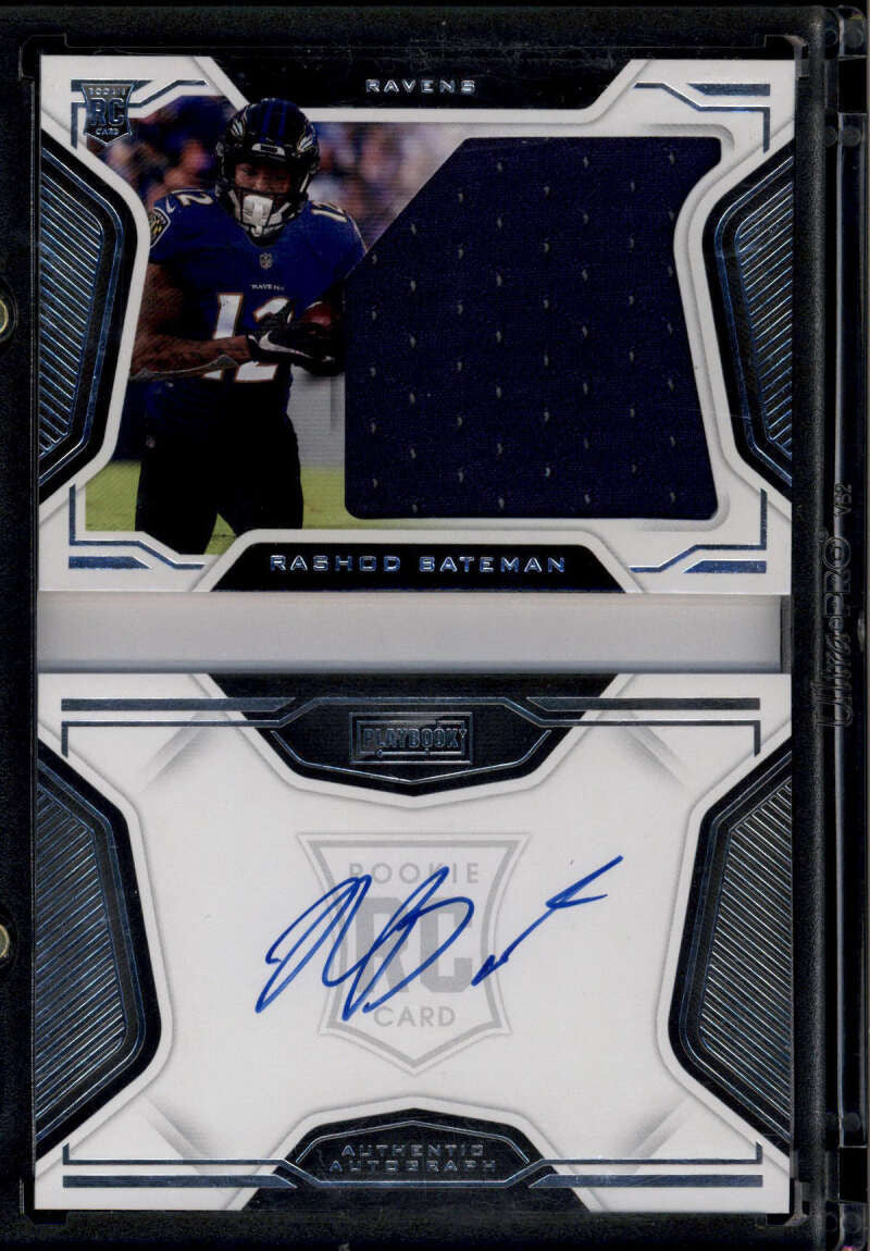2021 Panini Playbook 214 Rashod Bateman Rookie Booklet Jersey Auto 175/199
