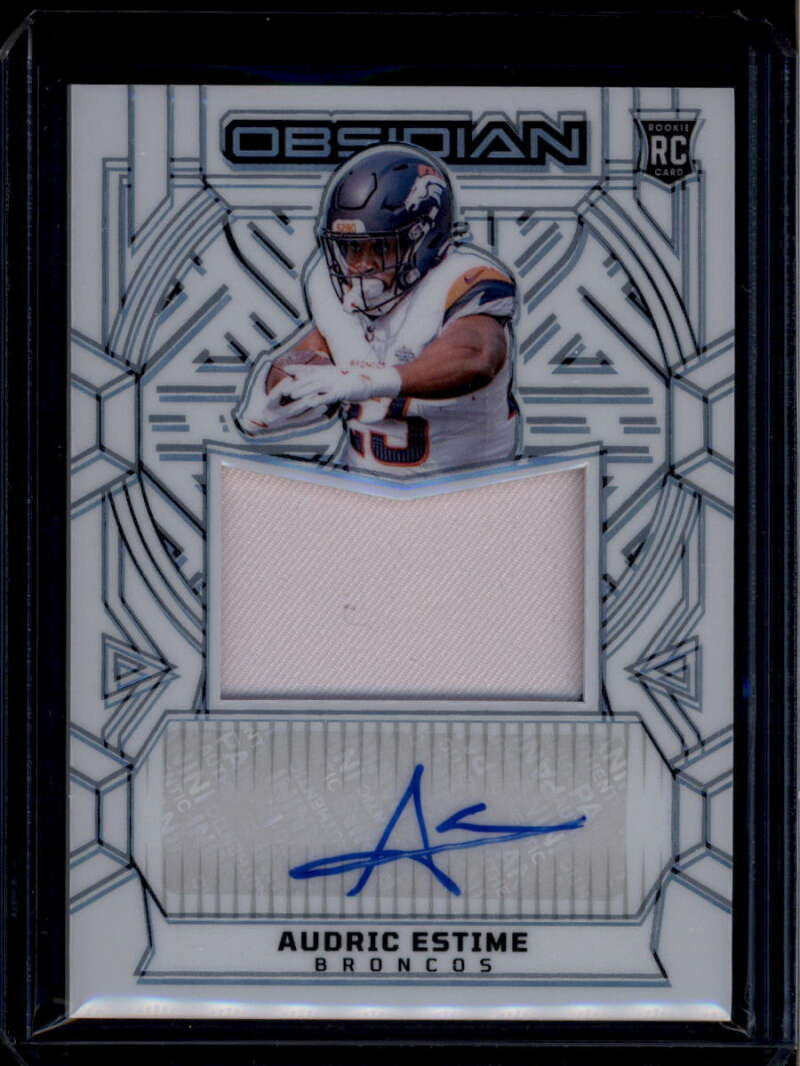 2024 Panini Obsidian Rookie Autographs Contra 220 Audric Estime RC Patch Auto