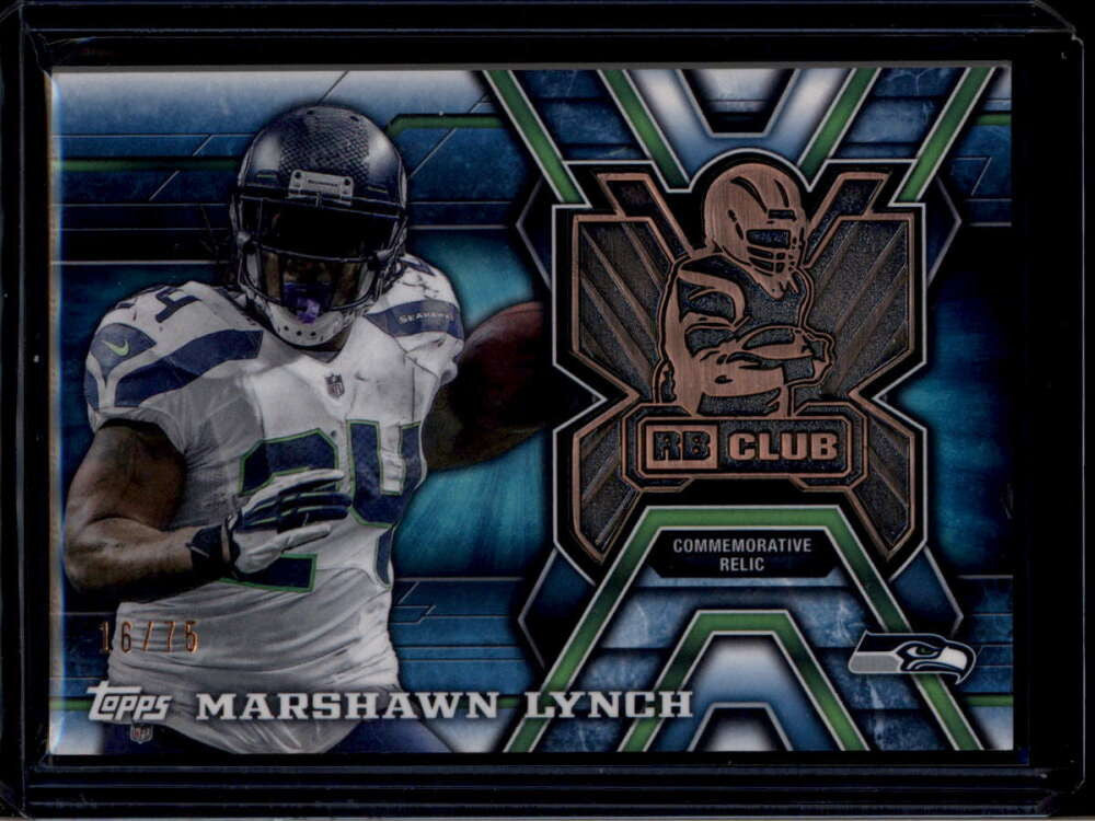2014 Topps Running Back Club Bronze TRBCML Marshawn Lynch Medallion 16/75