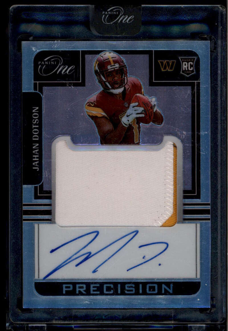 2022 Panini One Precision Rookie Autographs 309 Jahan Dotson RC Patch Auto 6/75
