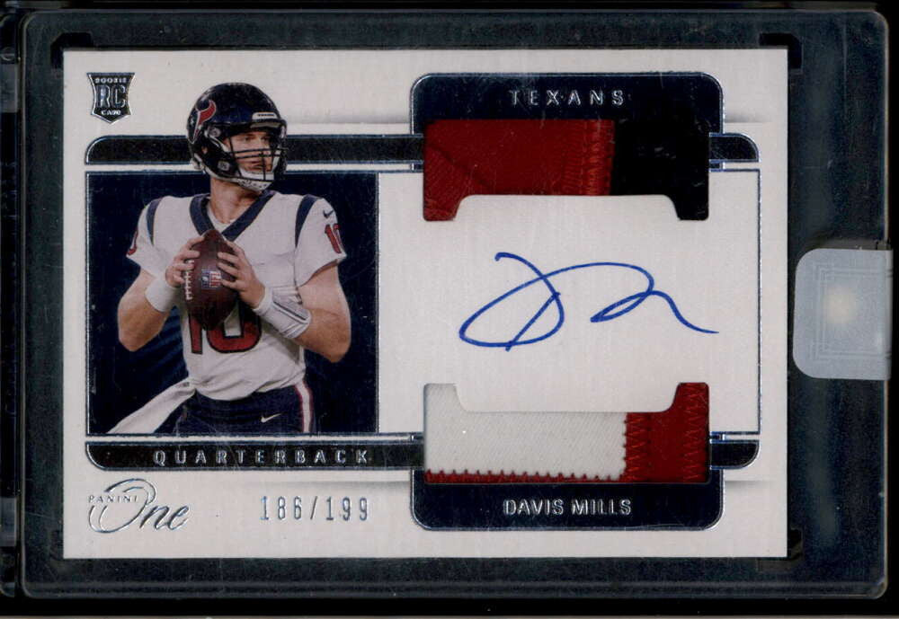 2021 Panini One 49 Davis Mills Rookie Dual Patch Auto 186/199