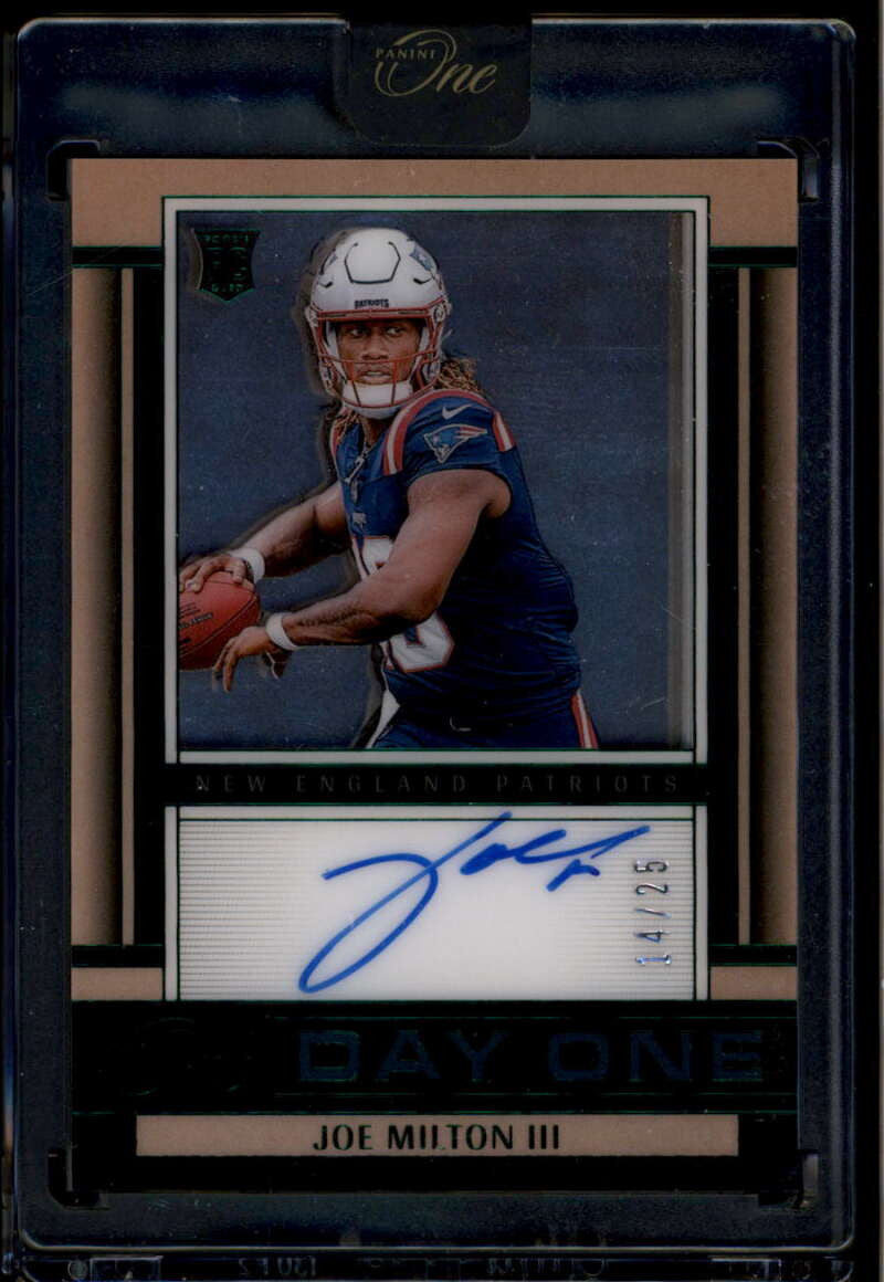 SOLD 174696 2024 Panini One Green 134 Joe Milton III Rookie Auto 14/25 Day One