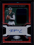 SOLD 174714 2025 Certified Freshman Fabric Mirror Signatures Kyle McCord RC Patch Auto 11/25