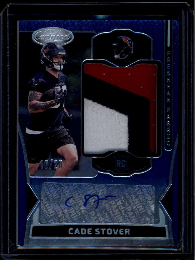 2024 Certified Freshman Fabric Mirror Signatures Cade Stover RC Patch Auto 16/20