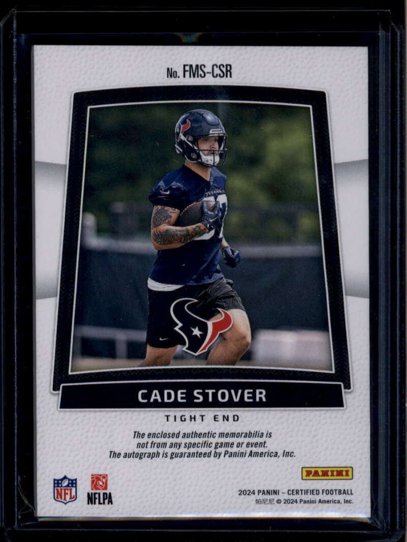 2024 Certified Freshman Fabric Mirror Signatures Cade Stover RC Patch Auto 16/20