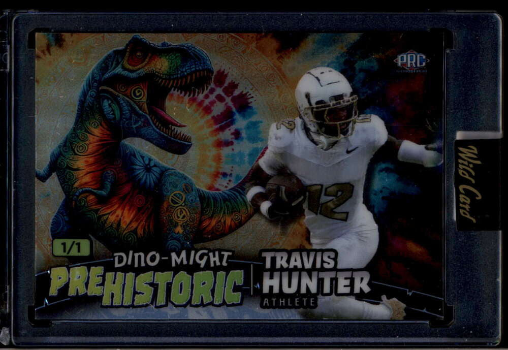 2024 Wild Card Alumination Dino-Might Prehistoric Rainbow Travis Hunter RC 1/1