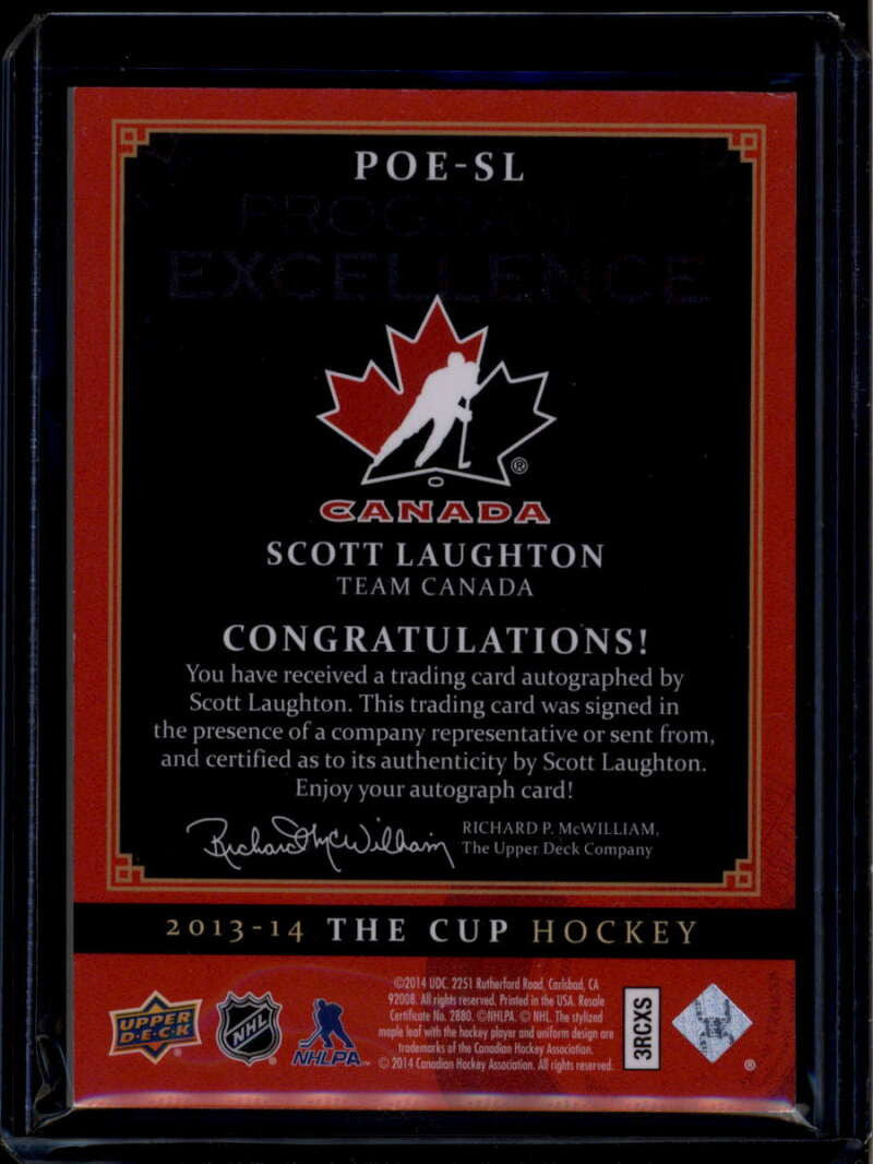 2013-14 The Cup Programme of Excellence POESL Scott Laughton Rookie Auto 4/10