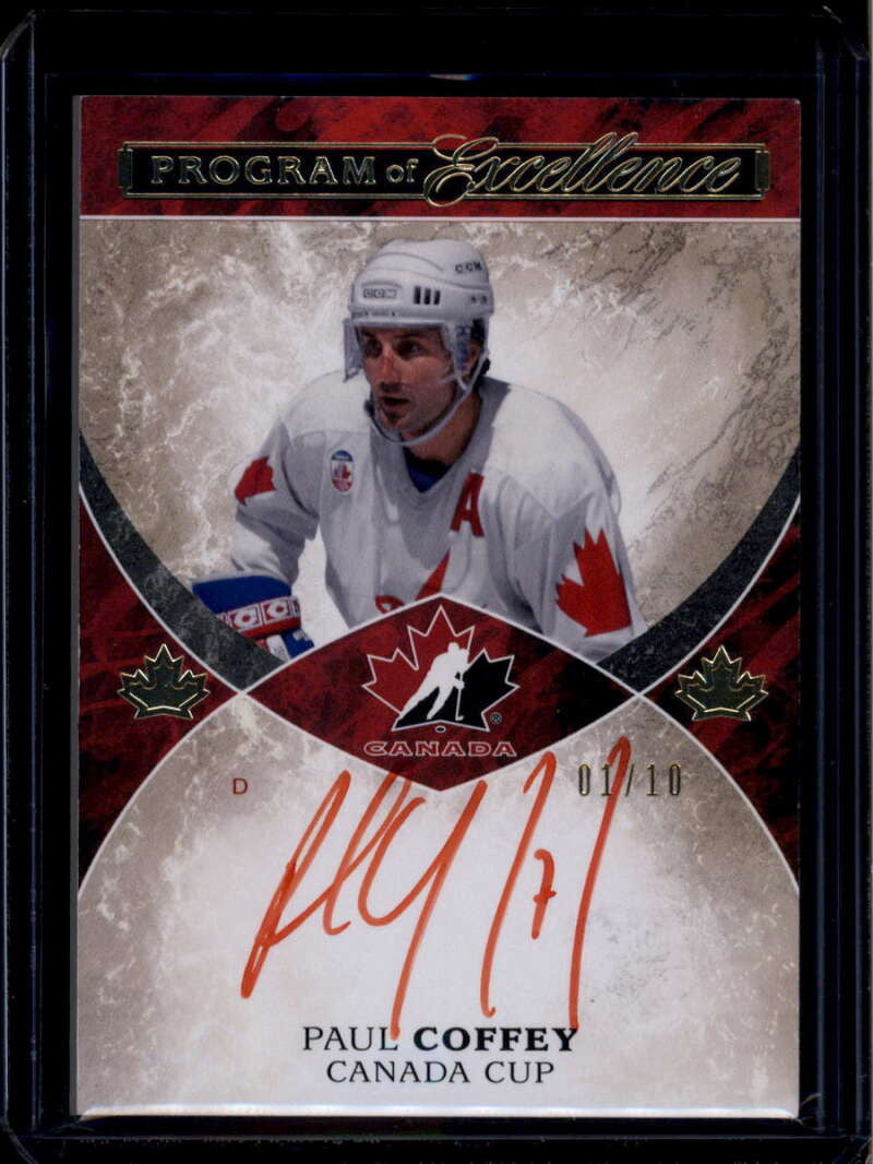 2017-18 The Cup Program of Excellence Autographs POEPC Paul Coffey Auto 1/10