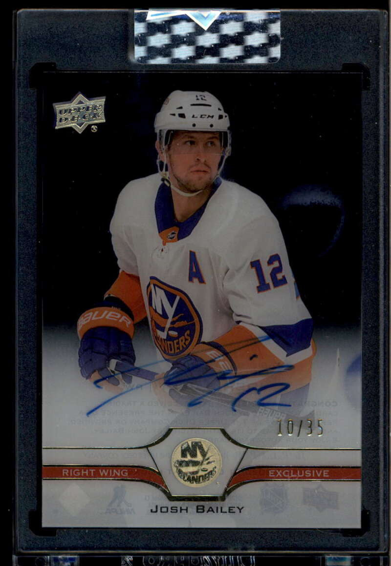2020-21 Upper Deck Clear Cut Exclusives CCJB Josh Bailey Auto 10/35