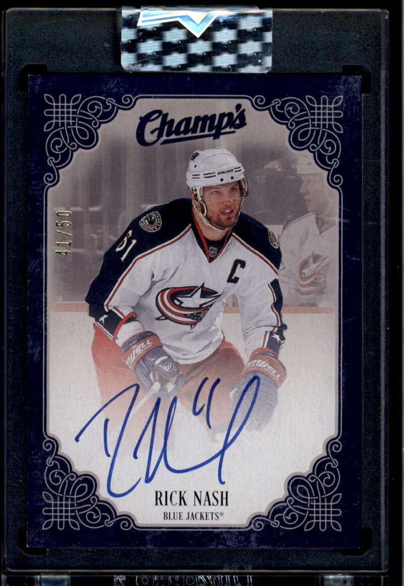 2023-24 Upper Deck Clear Cut Champs Autographs Blue CRN Rick Nash Auto 41/50