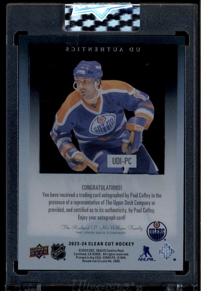 2023-24 UD Clear Cut '98-99 Ionix Authentics Autographs Paul Coffey Auto 22/25