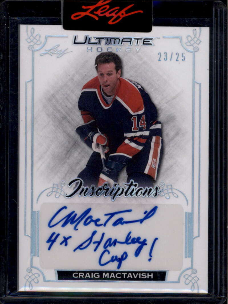 2023 Leaf Ultimate Inscriptions Silver Spectrum uicm1 Craig Mactavish Auto 23/25