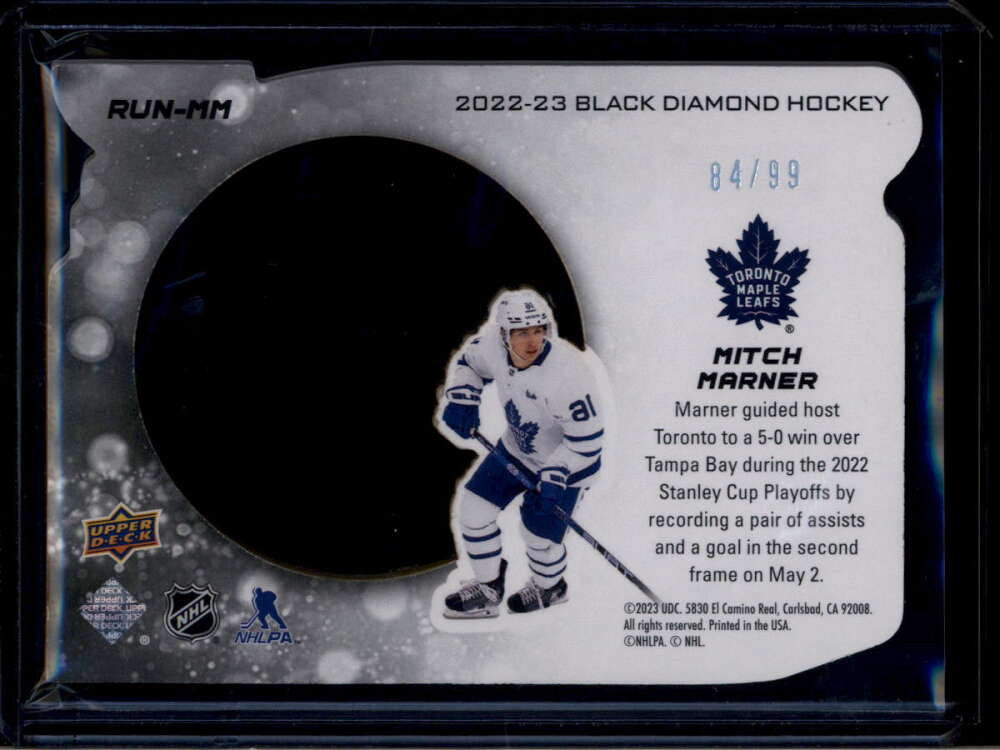 2022-23 Black Diamond Run for the Cup RUNMM Mitch Marner 84/99