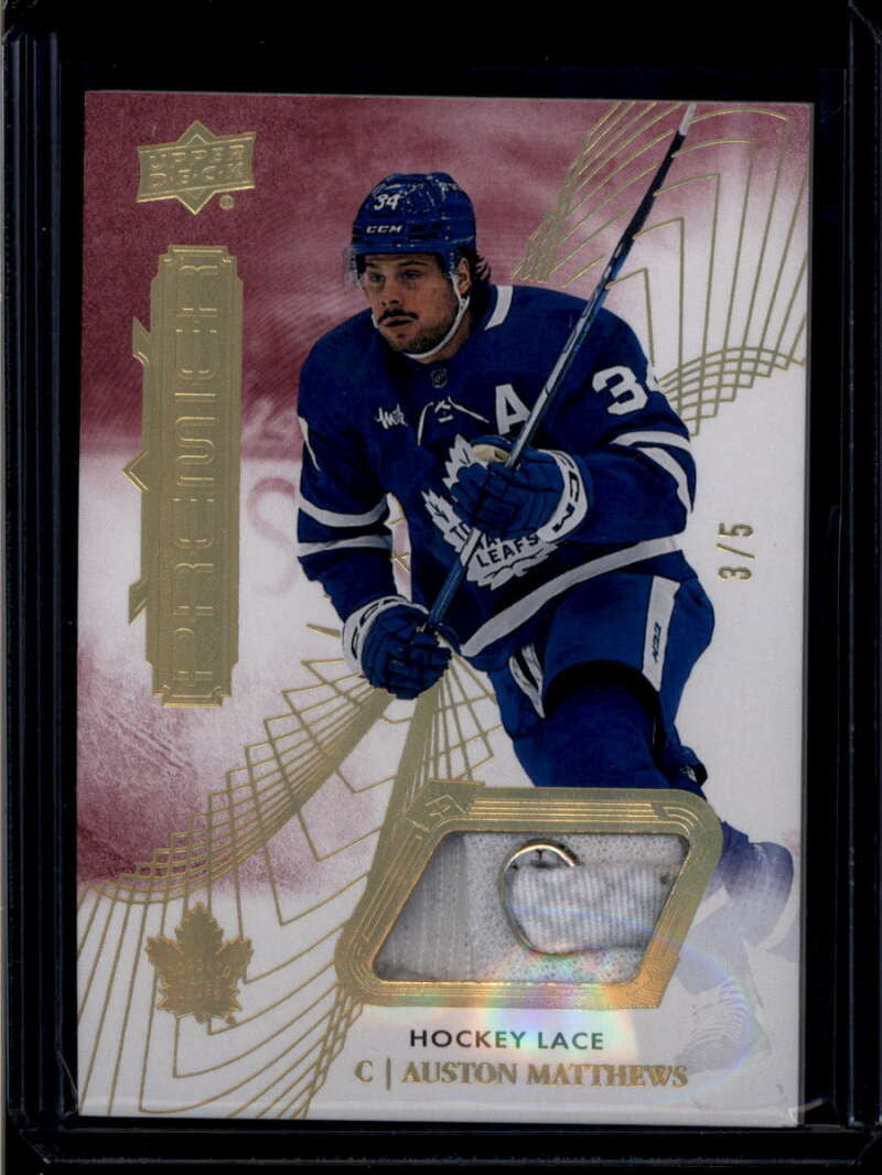 2022-23 Upper Deck Premier Jerseys Lace 27 Auston Matthews Lace Patch 3/5