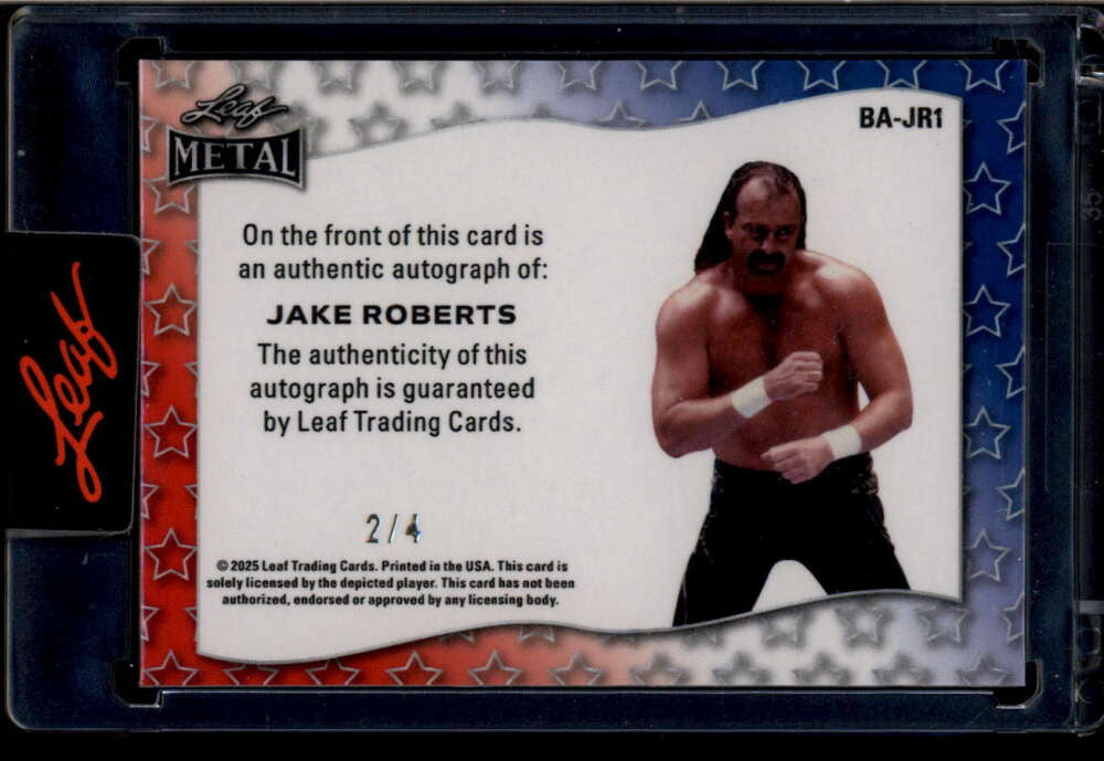 2025 Leaf Metal Independence Day Crystal Ice Cream Silver Jake Roberts Auto 2/4
