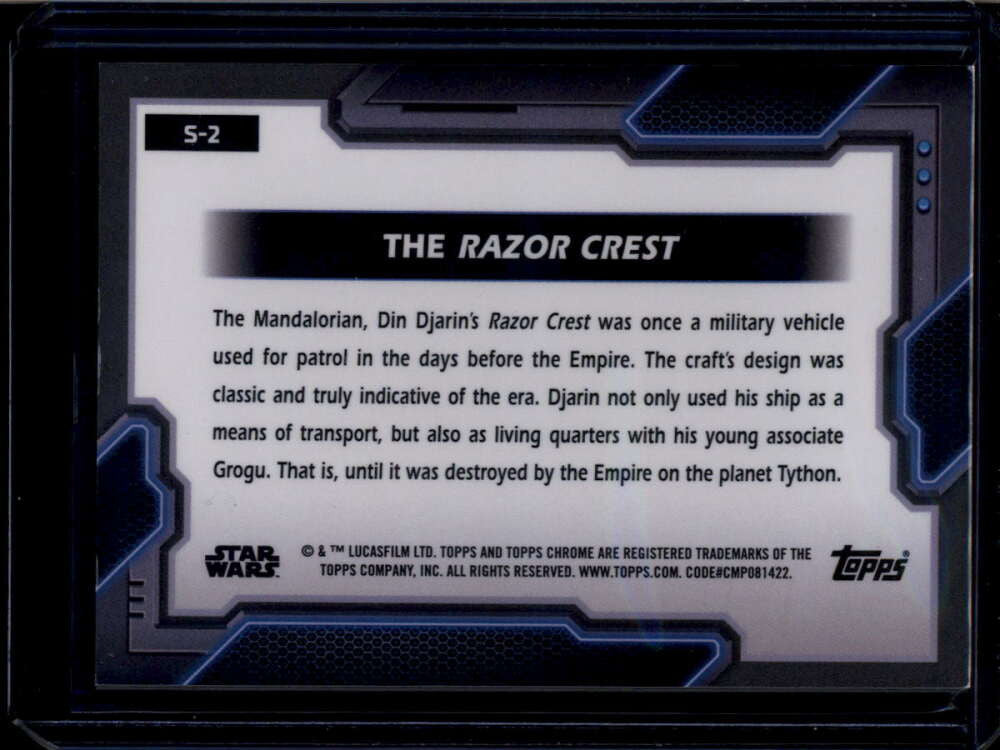 SOLD 174887 2024 Topps Chrome Star Wars Starship Blueprints s2 The Razor Crest