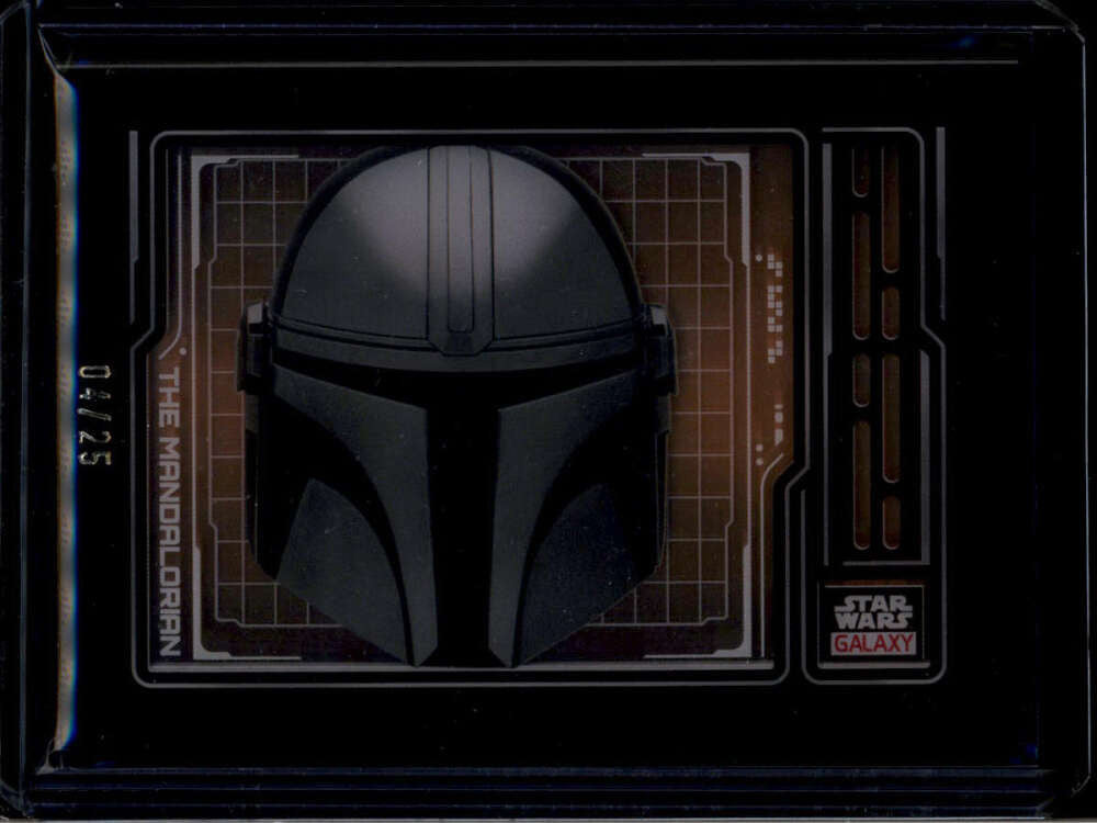 2024 Topps Chrome Galaxy Armor Shadowbox Orange Refractor The Mandalorian 4/25