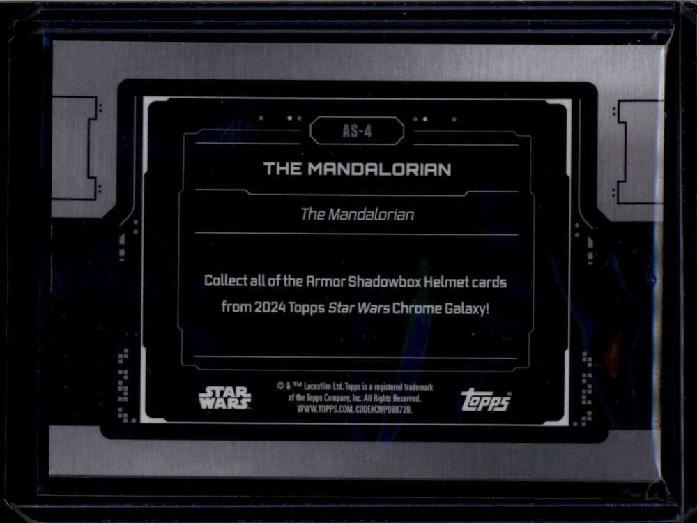 2024 Topps Chrome Galaxy Armor Shadowbox Orange Refractor The Mandalorian 4/25
