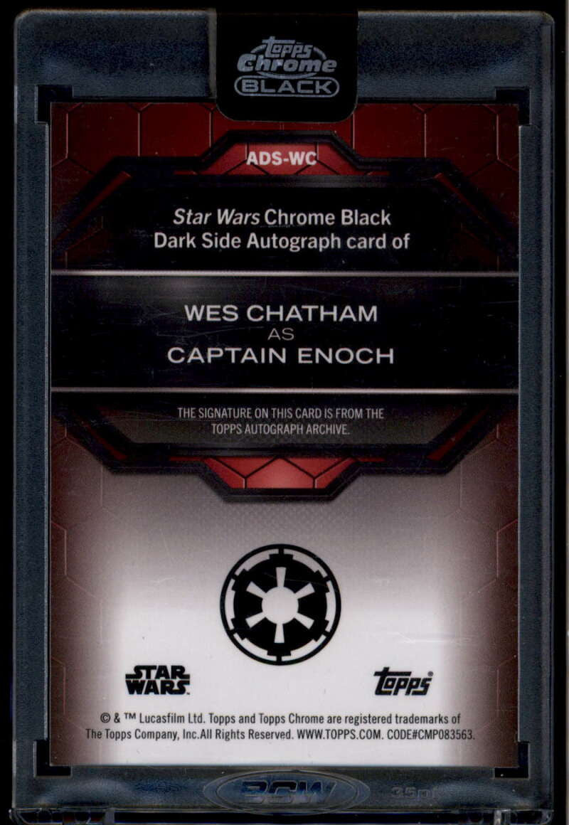 2024 Topps Chrome Black Dark Autographs Gold Refractor Wes Chatham Auto 28/50