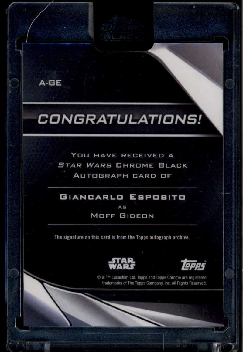 2023 Topps Chrome Black Star Wars Autographs AGE Giancarlo Esposito Auto Gideon