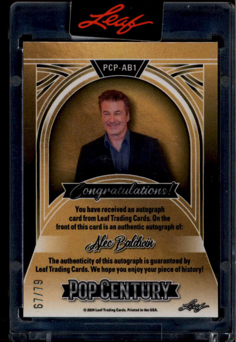 2024 Leaf Metal Pop Century Preview Silver Kaleidoscope Alec Baldwin Auto 67/79