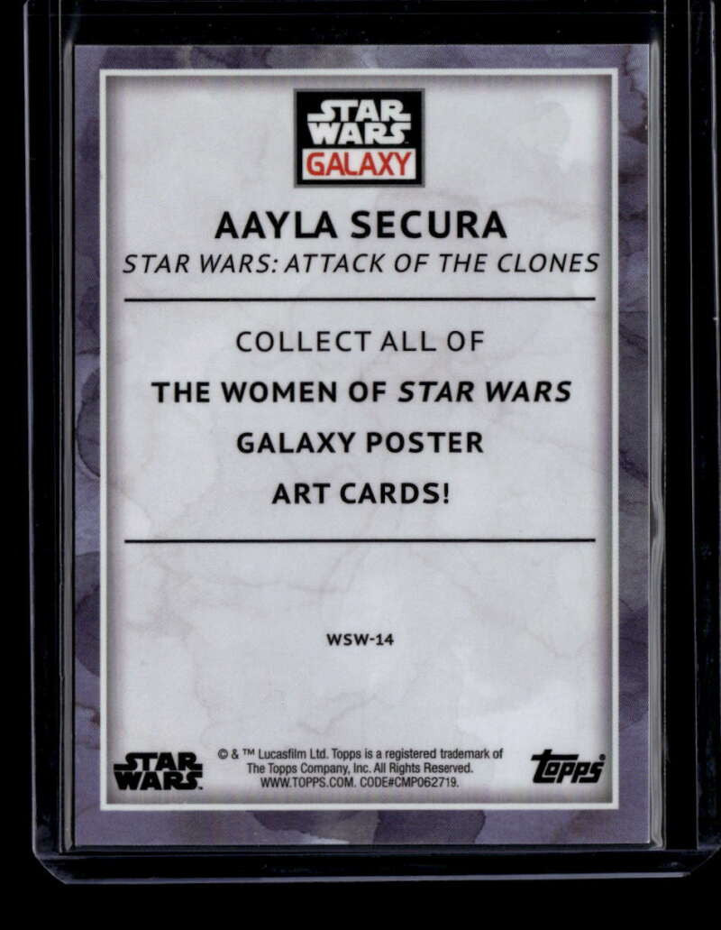 2023 Topps Chrome Galaxy Women of Star Wars Atomic Refractor Aayla Secura 84/150