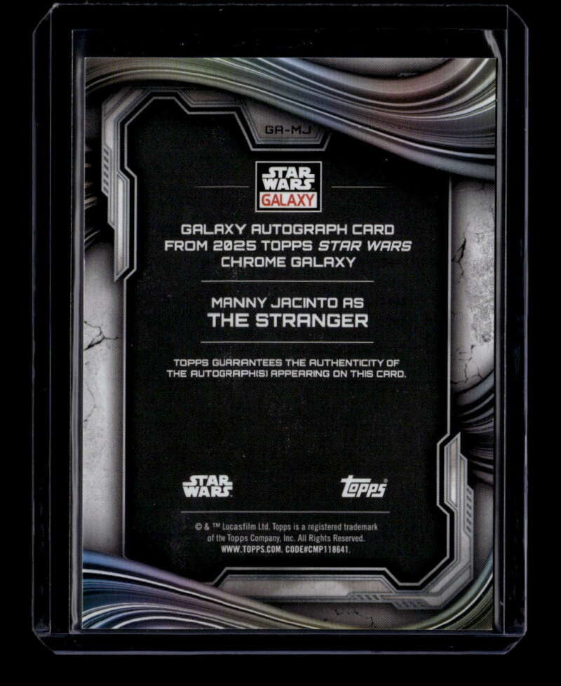 2025 Topps Chrome Star Wars Galaxy Autographs GAMJ Manny Jacinto Auto 85/199
