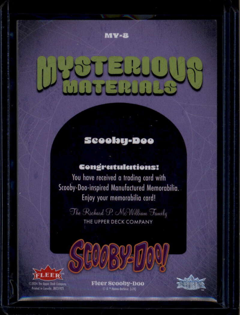 2025 Fleer Scooby-Doo Mysterious Material my8 Scooby-Doo Gold Dog Tag Relic