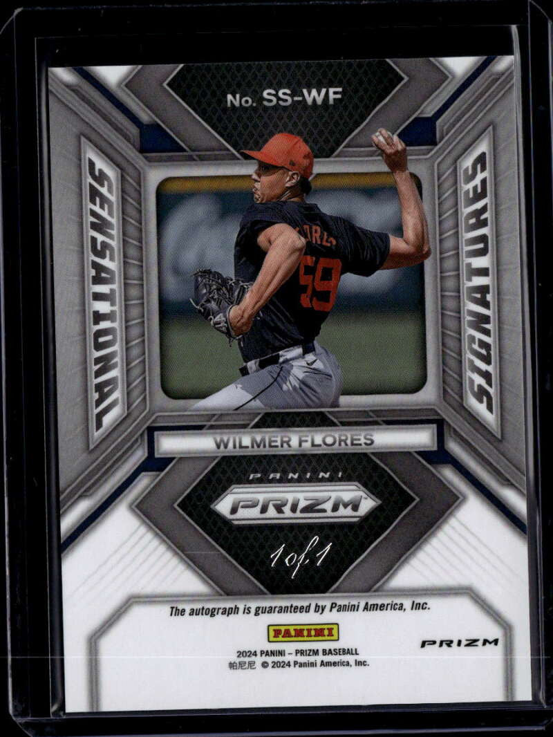 2024 Panini Prizm Sensational Signatures White Sparkle Wilmer Flores RC Auto 1/1