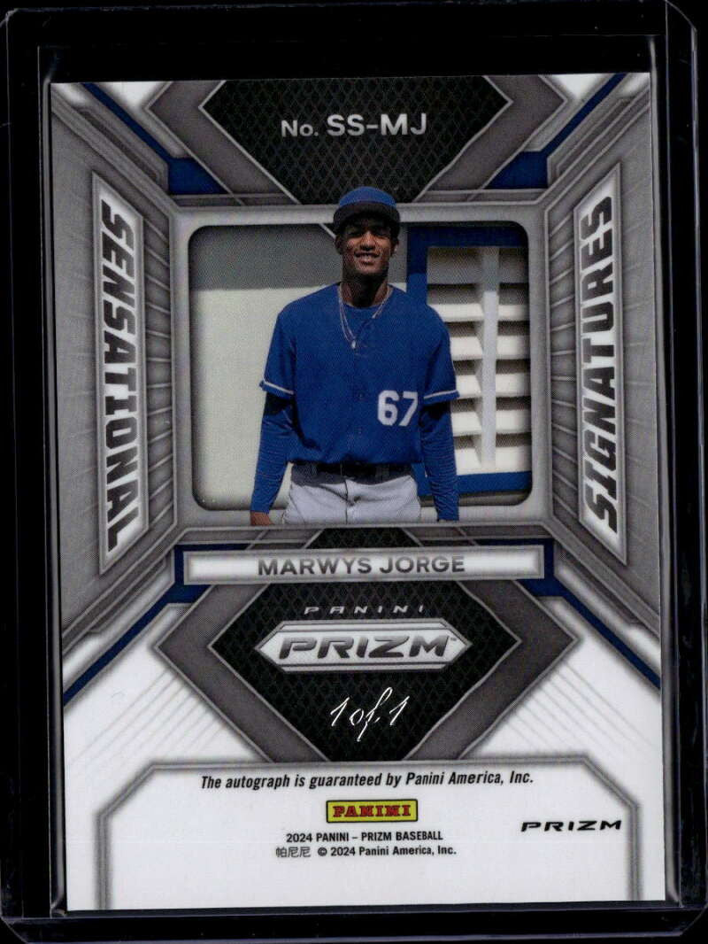 2024 Panini Prizm Sensational Signatures White Sparkle Marwys Jorge RC Auto 1/1